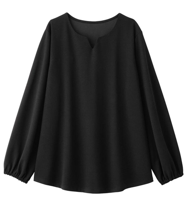 Viola e Viola（ヴィオラ エ ヴィオラ）の「らくキレイ　キーネックチュニックブラウスＴシャツ（チュニック）」｜詳細画像