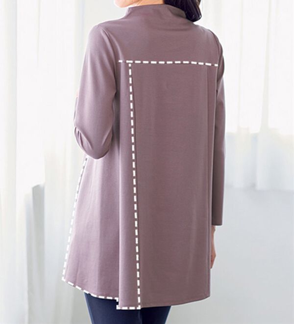 VINNO（ヴィノ）の「＜日本製＞美の艶コットン１００％チュニック（チュニック）」｜詳細画像