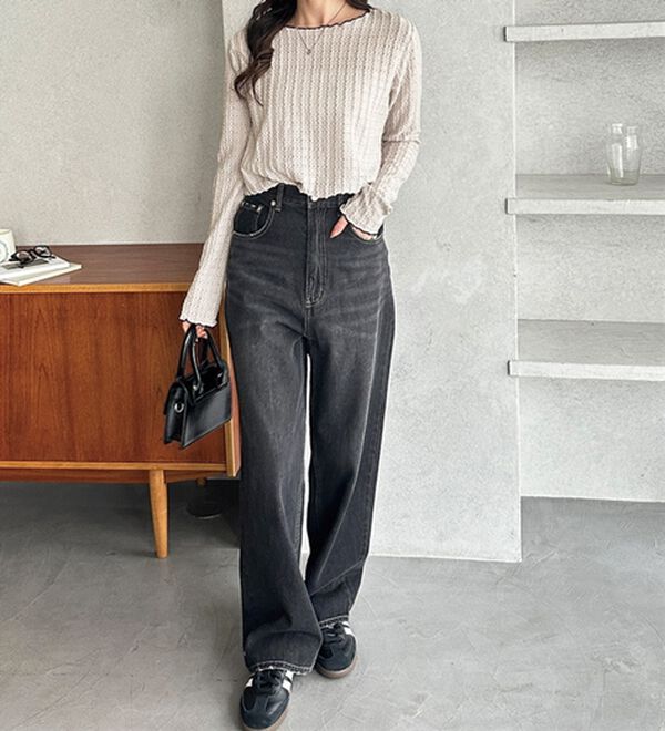 GeeRA（ジーラ）の「表面感配色メローカットソー（カットソー）」｜詳細画像