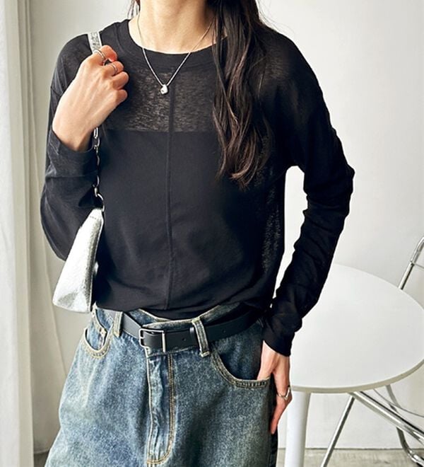 GeeRA（ジーラ）の「着回し自在！スラブシアートップス（カットソー）」｜詳細画像