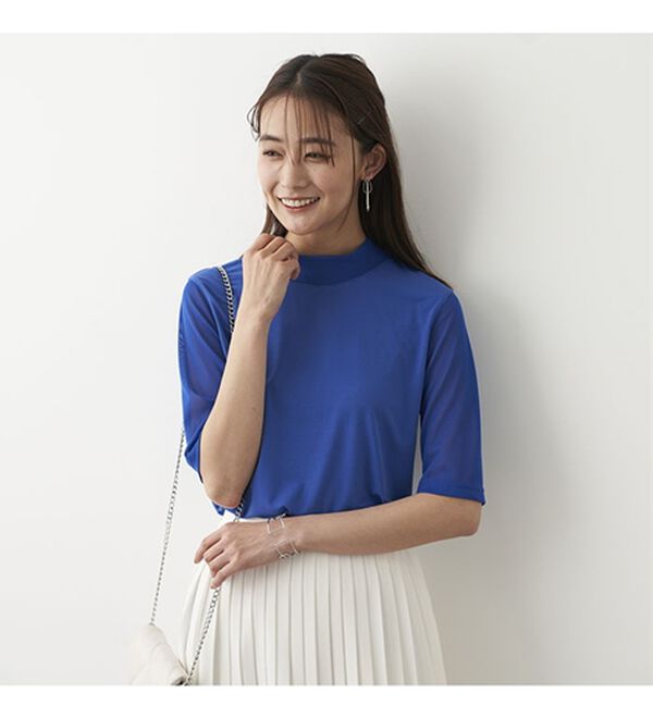 BELLUNA（ベルーナ）の「脱Ｔシャツ！チュールデザイントップス（カットソー）」｜詳細画像