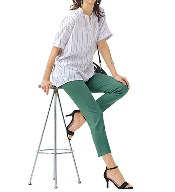 BELLUNA（ベルーナ）の「美ストレッチ素材アンクル丈レギンスパンツ（クロップドパンツ）」｜詳細画像