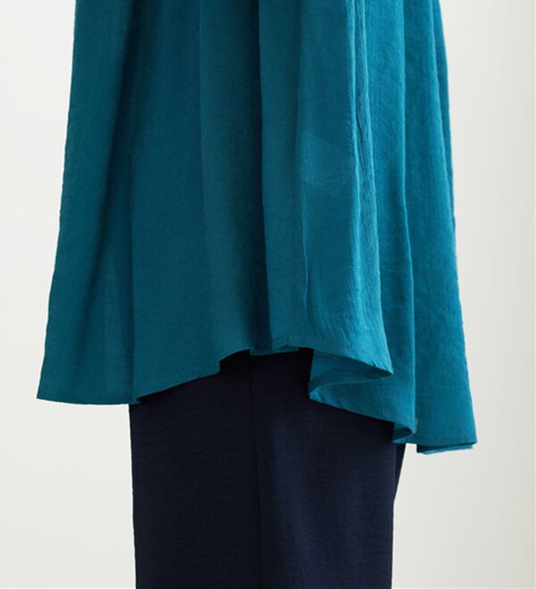 BELLUNA（ベルーナ）の「【新色追加】スラブ素材ギャザーデザインブラウス（ブラウス）」｜詳細画像