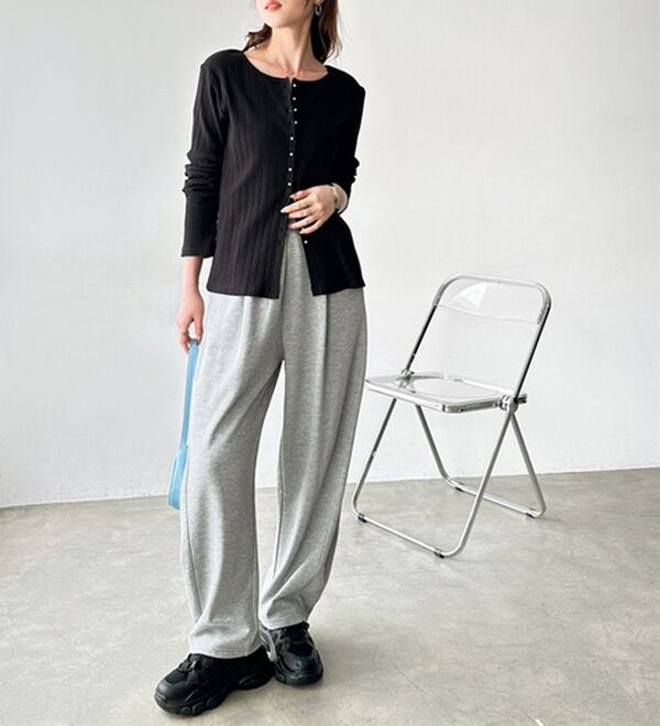 GeeRA（ジーラ）の「サイドタックイージースウェットパンツ（フルレングスパンツ）」｜詳細画像