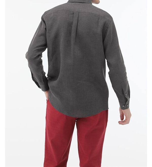 「＜コムルヴァン・オム＞大人のフレンチリネン１００％シャツ（メンズシャツ）」｜詳細画像