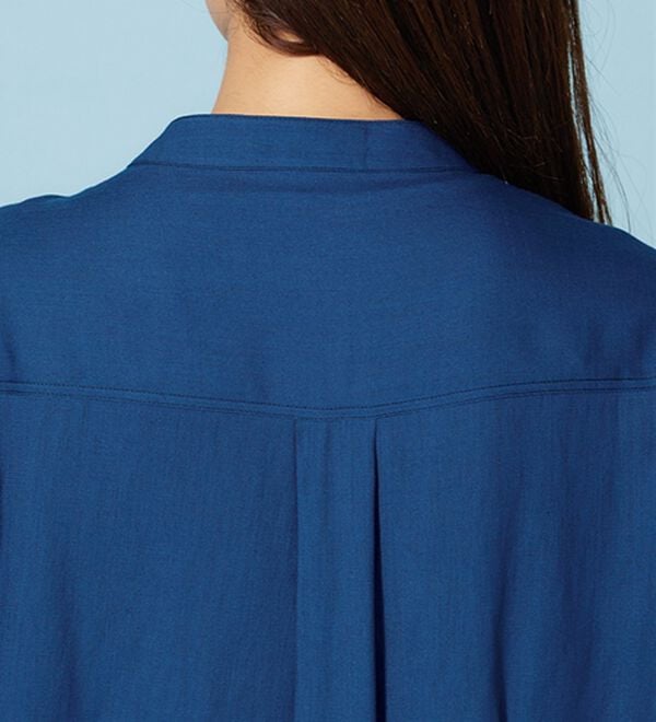 BELLUNA（ベルーナ）の「麻調素材タック使いシャツチュニック（ブラウス）」｜詳細画像