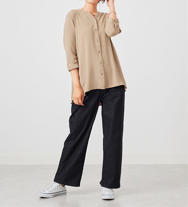 BELLUNA（ベルーナ）の「【新色追加】機能付！バックプリーツチュニック（チュニック）」｜詳細画像