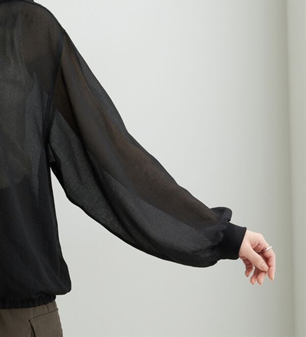 BELLUNA（ベルーナ）の「柔らかシアー素材フード付ブルゾン（ブルゾン）」｜詳細画像