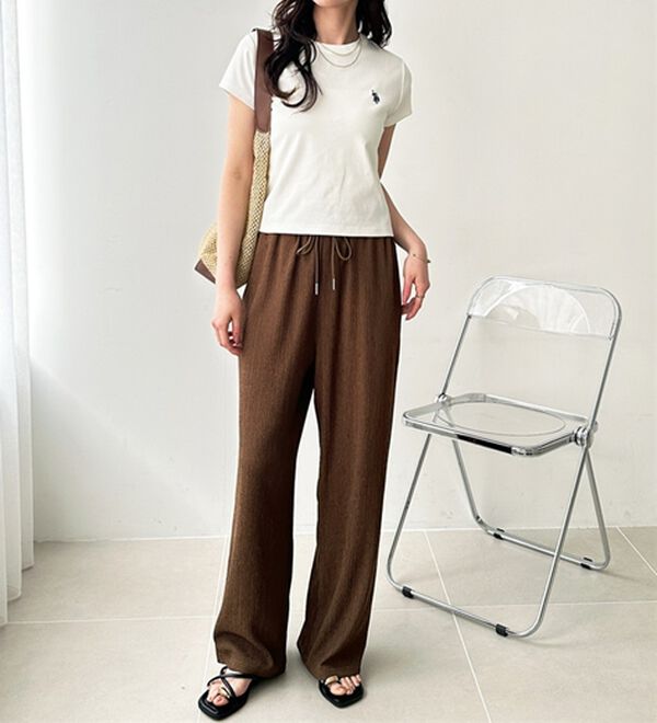 GeeRA（ジーラ）の「さらさら涼感イージーパンツ（フルレングスパンツ）」｜詳細画像