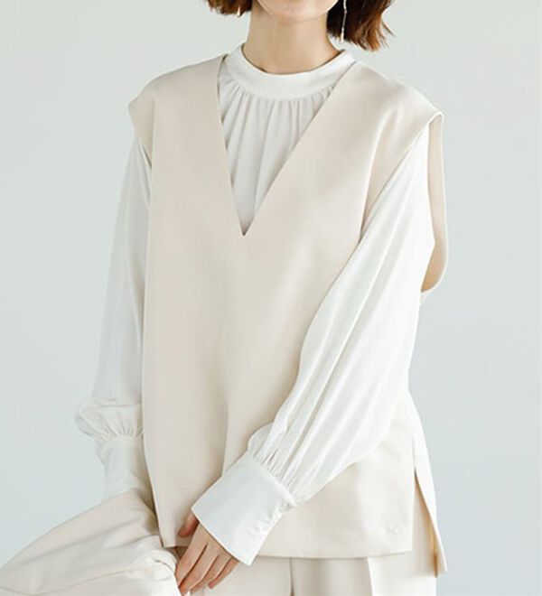 GeeRA（ジーラ）の「【入卒式/セレモニー】着回しベスト＆ジャケットセットスーツ（パンツスーツ）」｜詳細画像