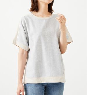 BELLUNA（ベルーナ）の「ステッチデザイン切替プルオーバー（カットソー）」｜アイボリー系