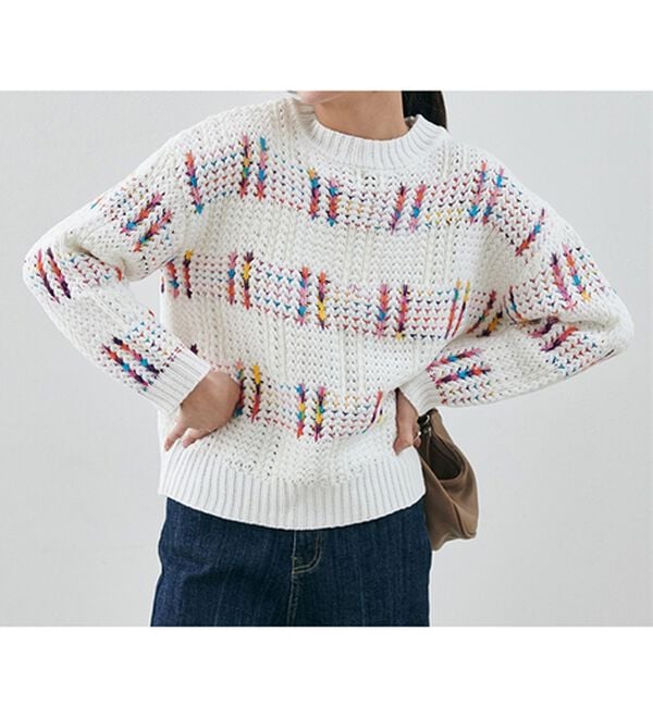 RANAN（ラナン）の「カラフルニットプルオーバー（ニット・セーター）」｜詳細画像
