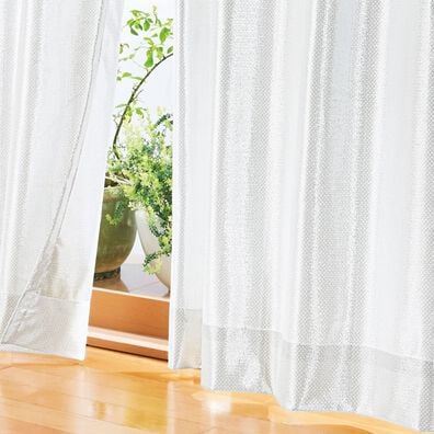 「一年中お役立ちエコレースカーテン「エコファイン」（レースカーテン）」
