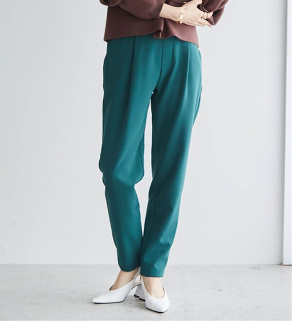 RANAN（ラナン）の「あったか！裏起毛美脚シルエットタックパンツ（フルレングスパンツ）」｜詳細画像