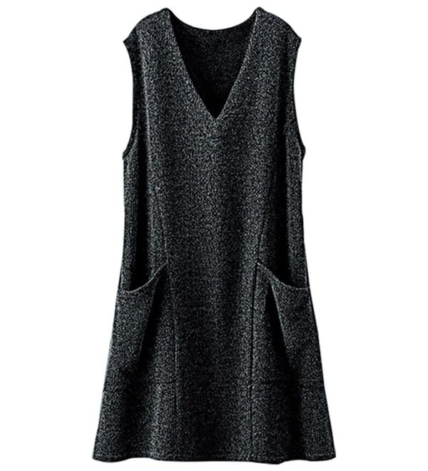 BELLUNA（ベルーナ）の「杢調素材ポケットデザインジャンパードレス（ジャンパースカート）」｜詳細画像