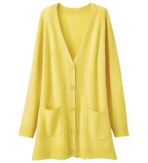 BELLUNA（ベルーナ）の「ずっとさわっていたくなる　ウールカシミヤカーディガン（ニットカーディガン）」｜イエロー