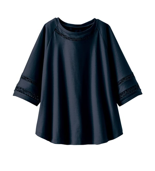 BELLUNA（ベルーナ）の「衿＆袖ハシゴレース使いプルオーバー（カットソー）」｜詳細画像