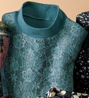 BELLUNA（ベルーナ）の「ふんわり華やぎチュニック（チュニック）」｜ブルー