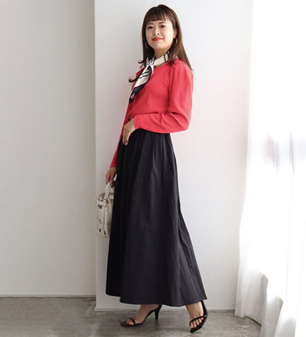 Pierrot（ピエロ）の「【選べるネック】パワーショルダーリブニット（ニット・セーター）」｜詳細画像