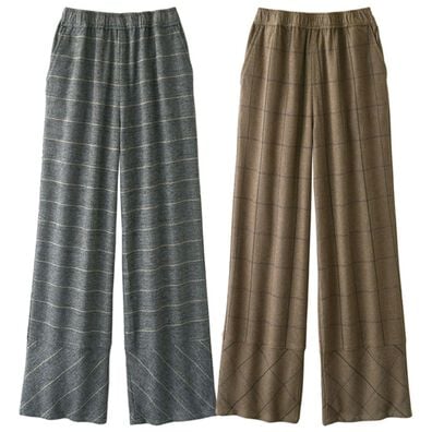 ルフラン（ルフラン）の「【２本組】裾切替ワイドパンツ＜ビオラン＞（ワイドパンツ・ガウチョ）」