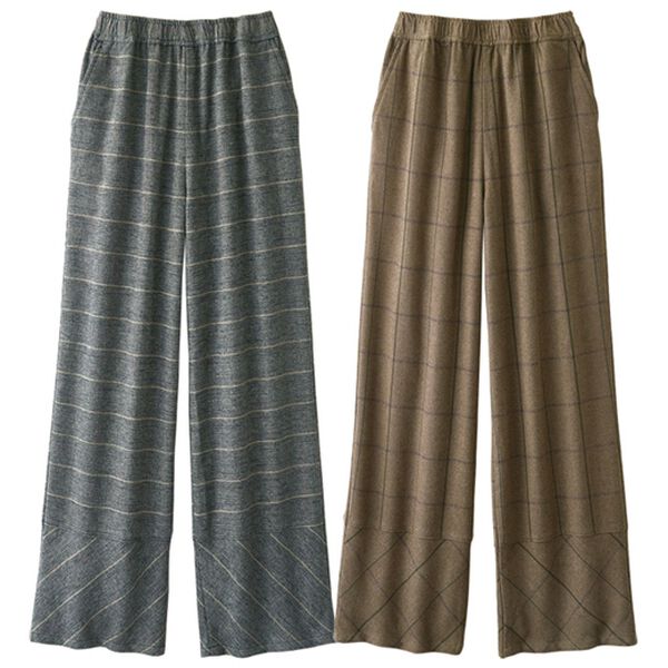 ルフラン（ルフラン）の「【２本組】裾切替ワイドパンツ＜ビオラン＞（ワイドパンツ・ガウチョ）」｜2本組