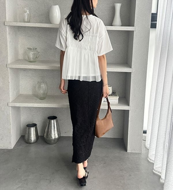 GeeRA（ジーラ）の「シアービスチェドッキングＴシャツ（カットソー）」｜詳細画像