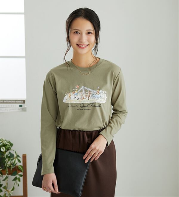 BELLUNA（ベルーナ）の「＜Ｄｉｓｎｅｙ＞【プー】プリント長袖Tシャツ（カットソー）」｜詳細画像