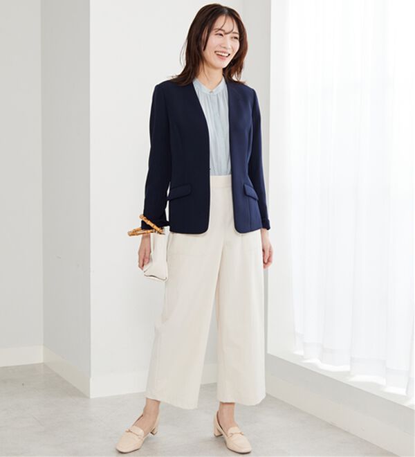 BELLUNA（ベルーナ）の「＜Ｃ／Ｓ＞ノーカラージャケット（ノーカラージャケット）」｜詳細画像