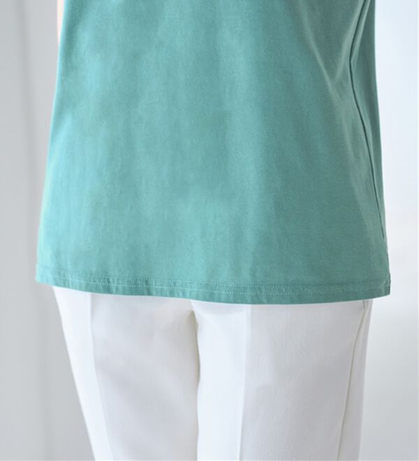 alotta（アロッタ）の「１枚でこなれ感！袖チュールデザイン綿混Ｔシャツ（Tシャツ）」｜詳細画像