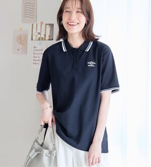 alotta（アロッタ）の「【アンブロ】　配色デザインポロシャツ（ポロシャツ）」｜ネイビー