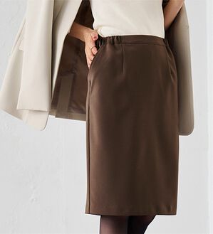 RANAN（ラナン）の「美ラインタイトスカート（ロングスカート）」｜ブラウン