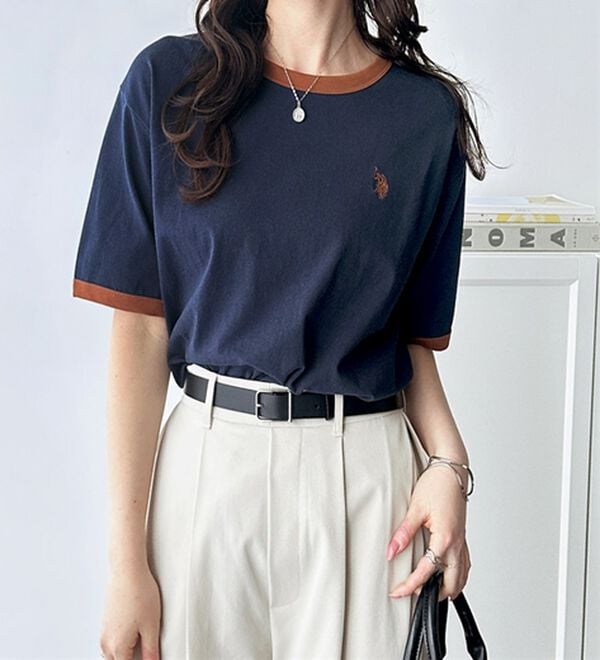 GeeRA（ジーラ）の「【ＵＳ．ＰＯＬＯ．ＡＳＳＮ】接触冷感リンガーＴシャツ（Tシャツ）」｜詳細画像