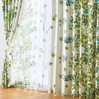 「簡単！素敵にコーディネートカーテンセット「ガーデン」（ドレープカーテン）」