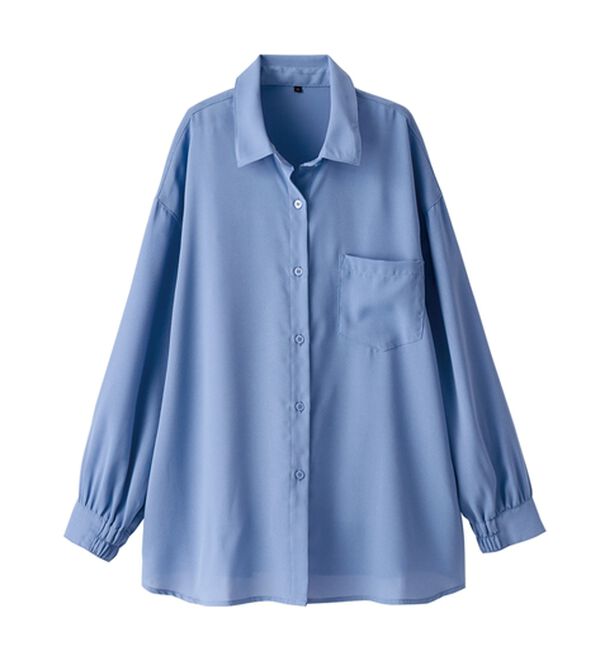 BELLUNA（ベルーナ）の「イージーケア！とろみ素材ビッグシャツ（シャツ）」｜詳細画像