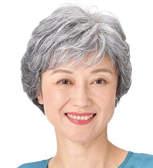 「帽子感覚らくセットウィッグ（グレイス）（ウィッグ・ヘアピース・エクステ）」｜白髪80％入り