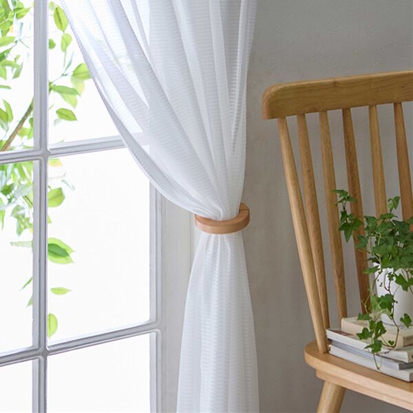 iellio（イエリオ）の「ウッドタッセル　２個セット＜お得・ビーズ・カーテン・アクセサリー・雑貨・シンプル・韓国・北欧・ナチュラル・木＞（カーテン関連品）」｜詳細画像