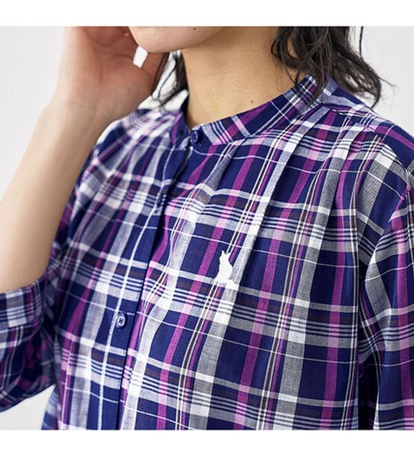 BELLUNA（ベルーナ）の「綿１００％刺しゅうデザインシャツ（シャツ）」｜詳細画像