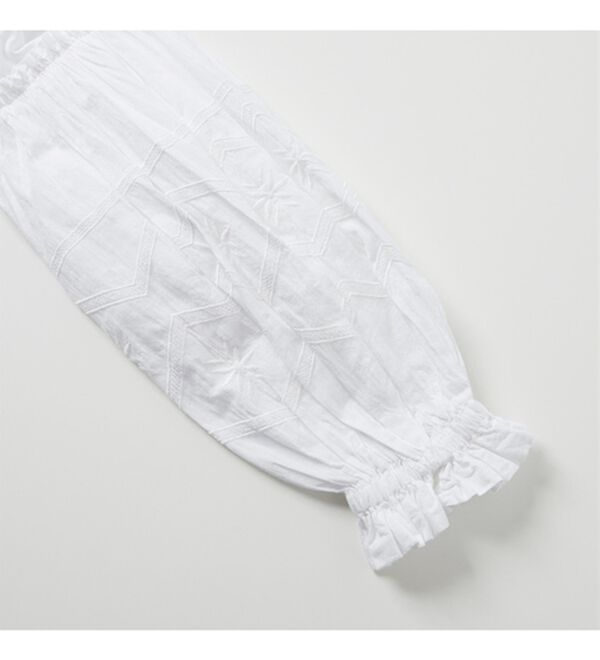 RANAN（ラナン）の「綿100％袖ボリューム刺しゅうブラウス（ブラウス）」｜詳細画像