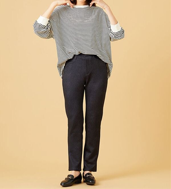 BELLUNA（ベルーナ）の「ゆったり体型カバー！ボーダープルオーバー（カットソー）」｜詳細画像