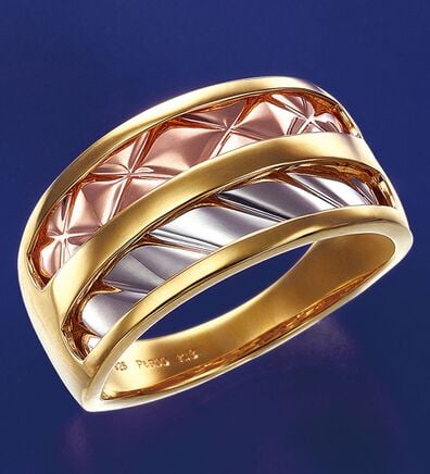 BELLUNA（ベルーナ）の「１８金プラチナコンビ　ボリュームリング（リング）」