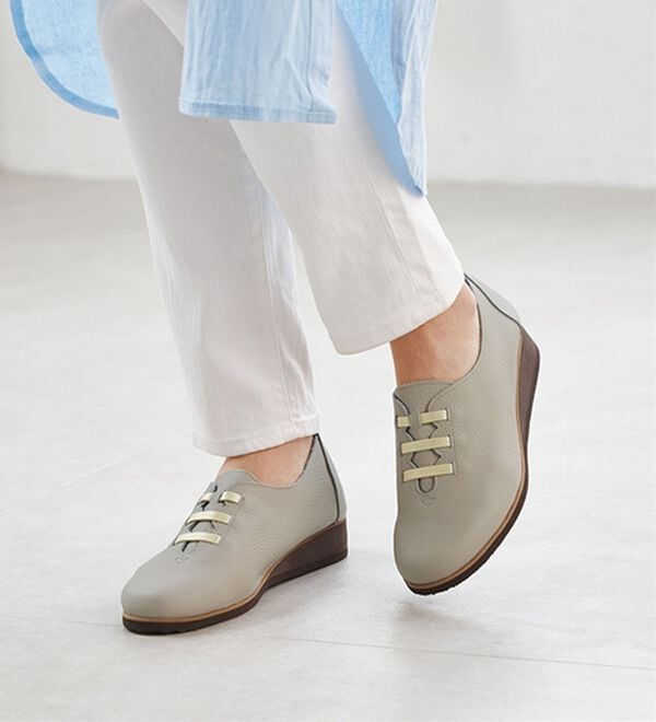 ルフラン（ルフラン）の「＜フィグリーノ＞ソフトレザーのサテンゴムシューズ（フラットシューズ）」｜詳細画像