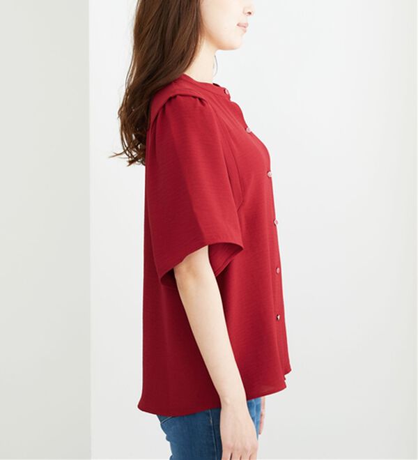 BELLUNA（ベルーナ）の「お手入れ楽々！肩タックデザインブラウス（ブラウス）」｜詳細画像