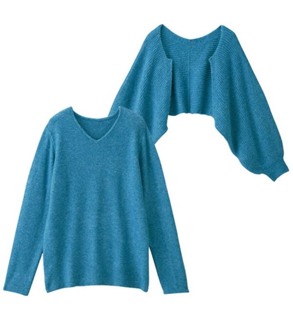 RANAN（ラナン）の「【2点セット】ボレロアンサンブルニット（アンサンブル）」｜詳細画像