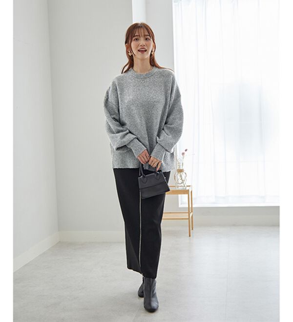 GeeRA（ジーラ）の「ゆるっと柔らか！袖ボリュームメランジニット（ニット・セーター）」｜詳細画像