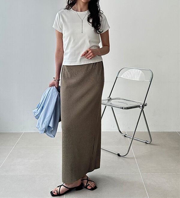 GeeRA（ジーラ）の「セルフカット美脚魅せタイトスカート（ロングスカート）」｜詳細画像