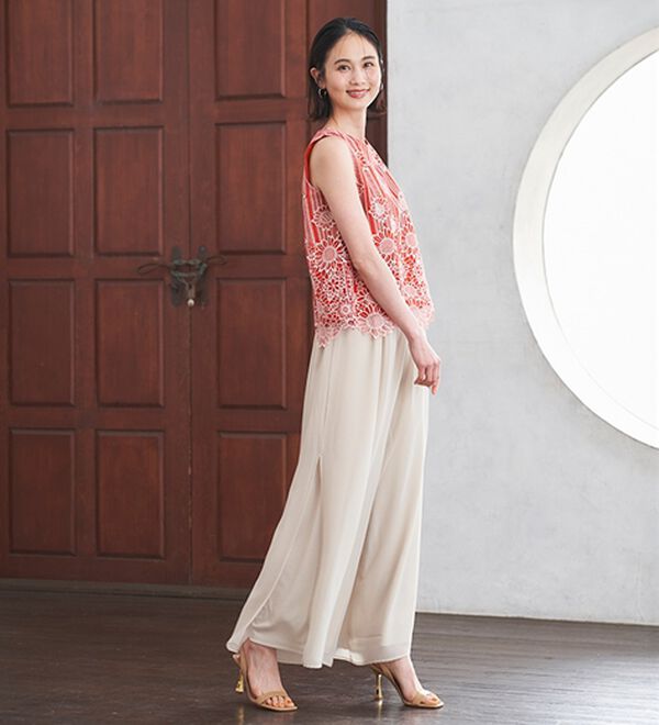 RANAN（ラナン）の「ひんやり！レース使いプルオーバー（ブラウス）」｜詳細画像