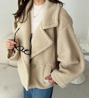 上品ボアダブルジャケットコート - ベルーナ【公式】