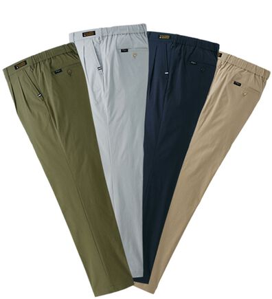 「【４本組】のびのび快適アクティブチノパンツ（メンズフルレングスパンツ）」