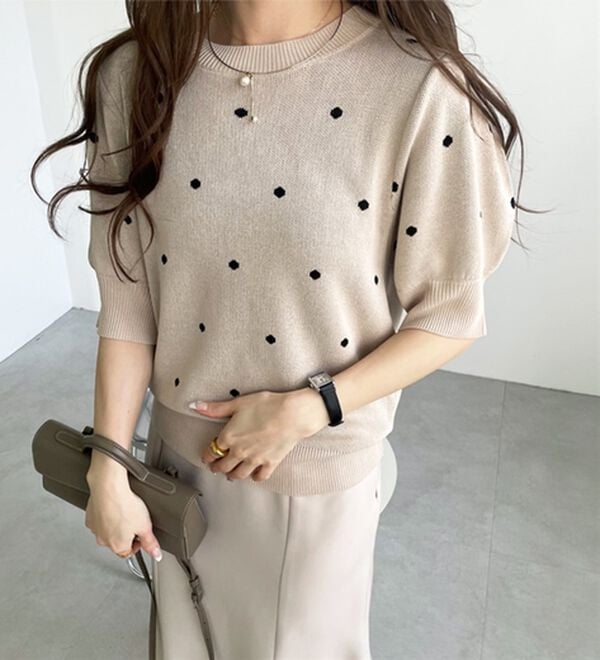 GeeRA（ジーラ）の「ドット柄ジャガードトップス（ニット・セーター）」｜詳細画像