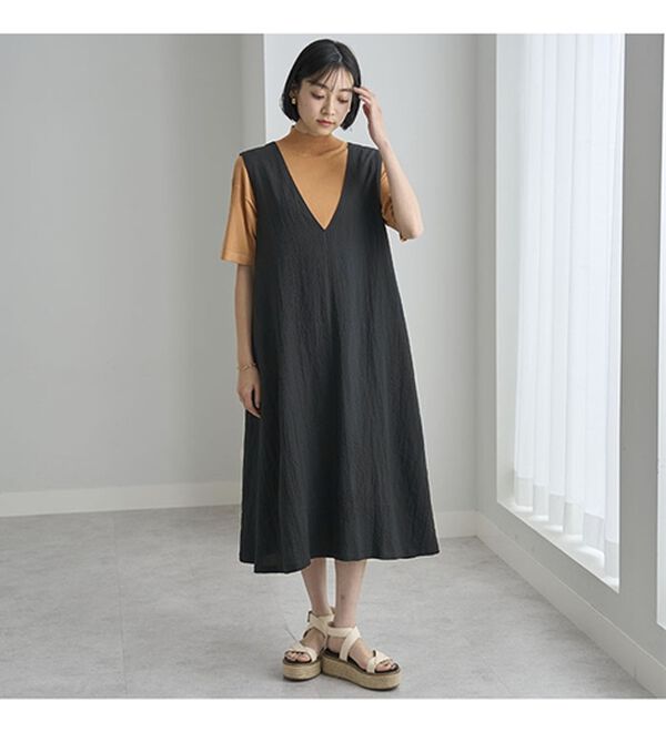 BELLUNA（ベルーナ）の「サラっと素材バックリボンワンピース（その他ワンピース）」｜詳細画像